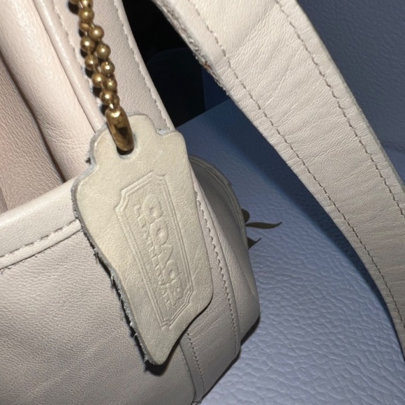 Vintage Coach Pocket Drawstring 4020 Crossbody Bag Bone Pre 94 USA - Picture 5 of 12